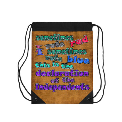 declaration of the independents - Drawstring Bag (dichromatic brown papyrus)