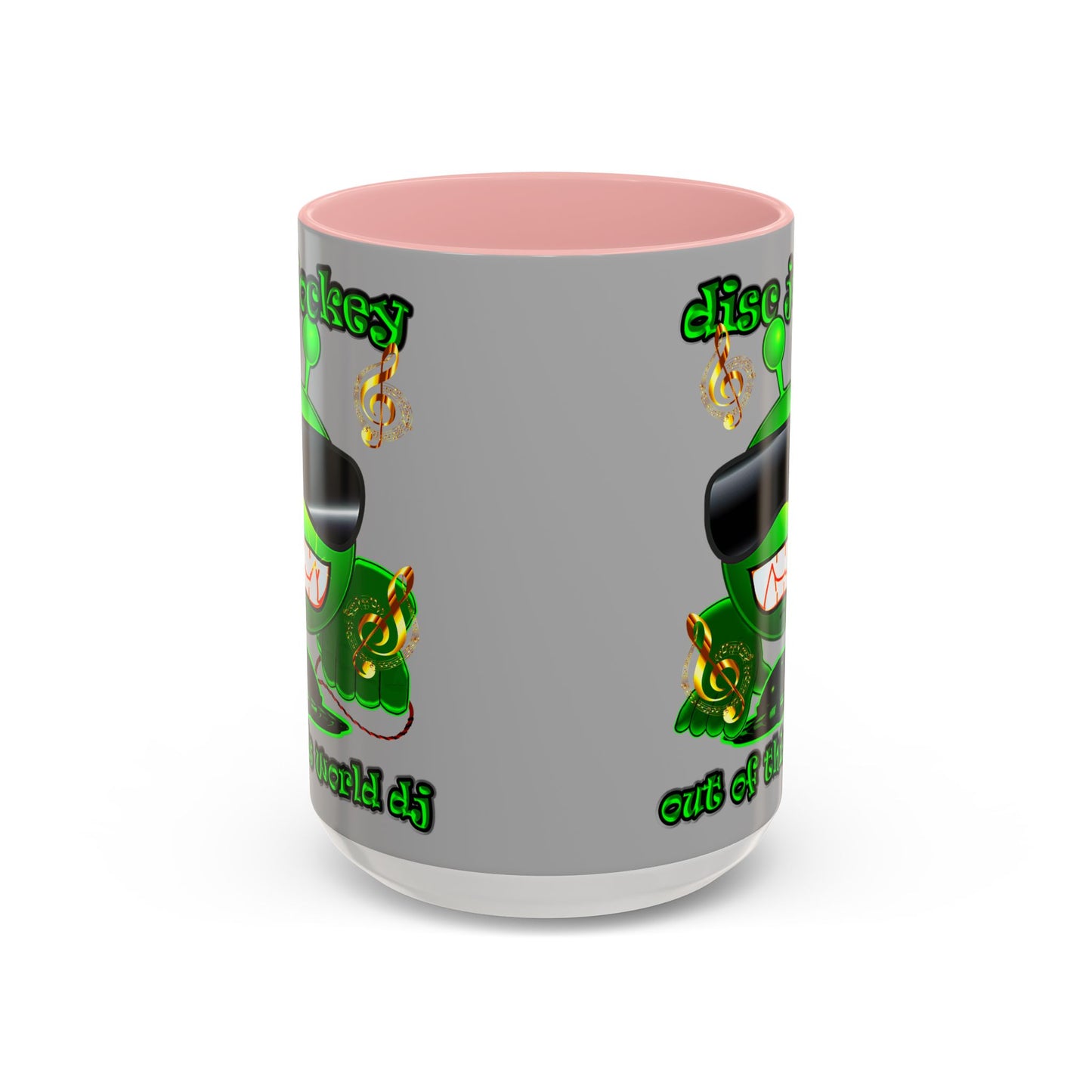 disc jockey - Accent Mug (light grey)