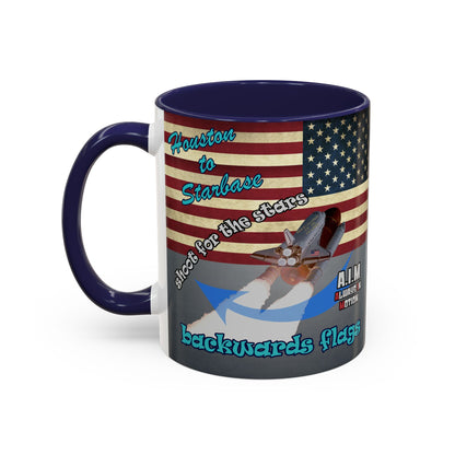 shoot for the stars - Accent Mug (grey-light grey)