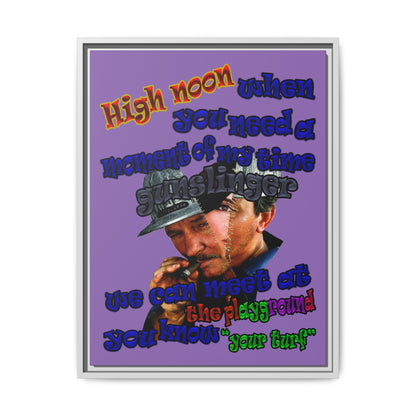 high noon - framed canvas art (light purple)
