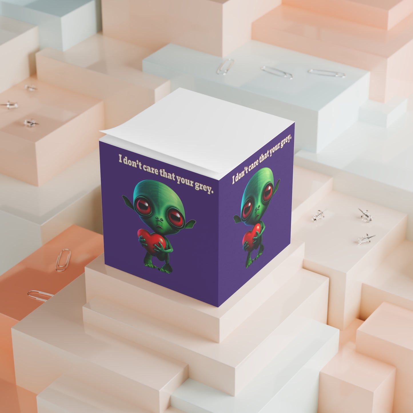 I don't care that your grey - note cube (purple)