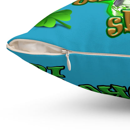 celtics logo - Spun Polyester Square Pillow - (turquoise)