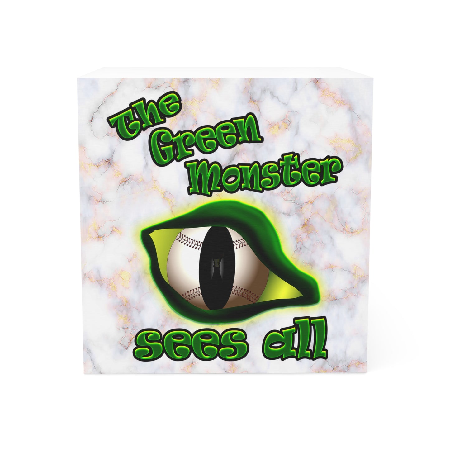 green monster - note cube (white marble)