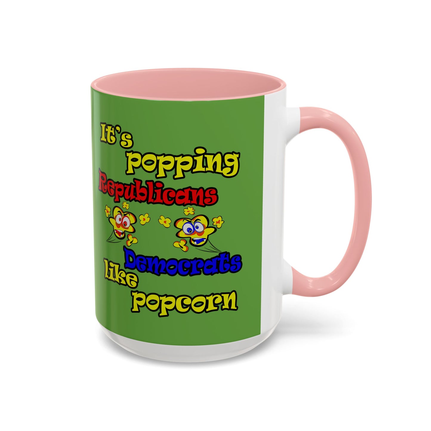 popping like popcorn - Accent Mug (green)