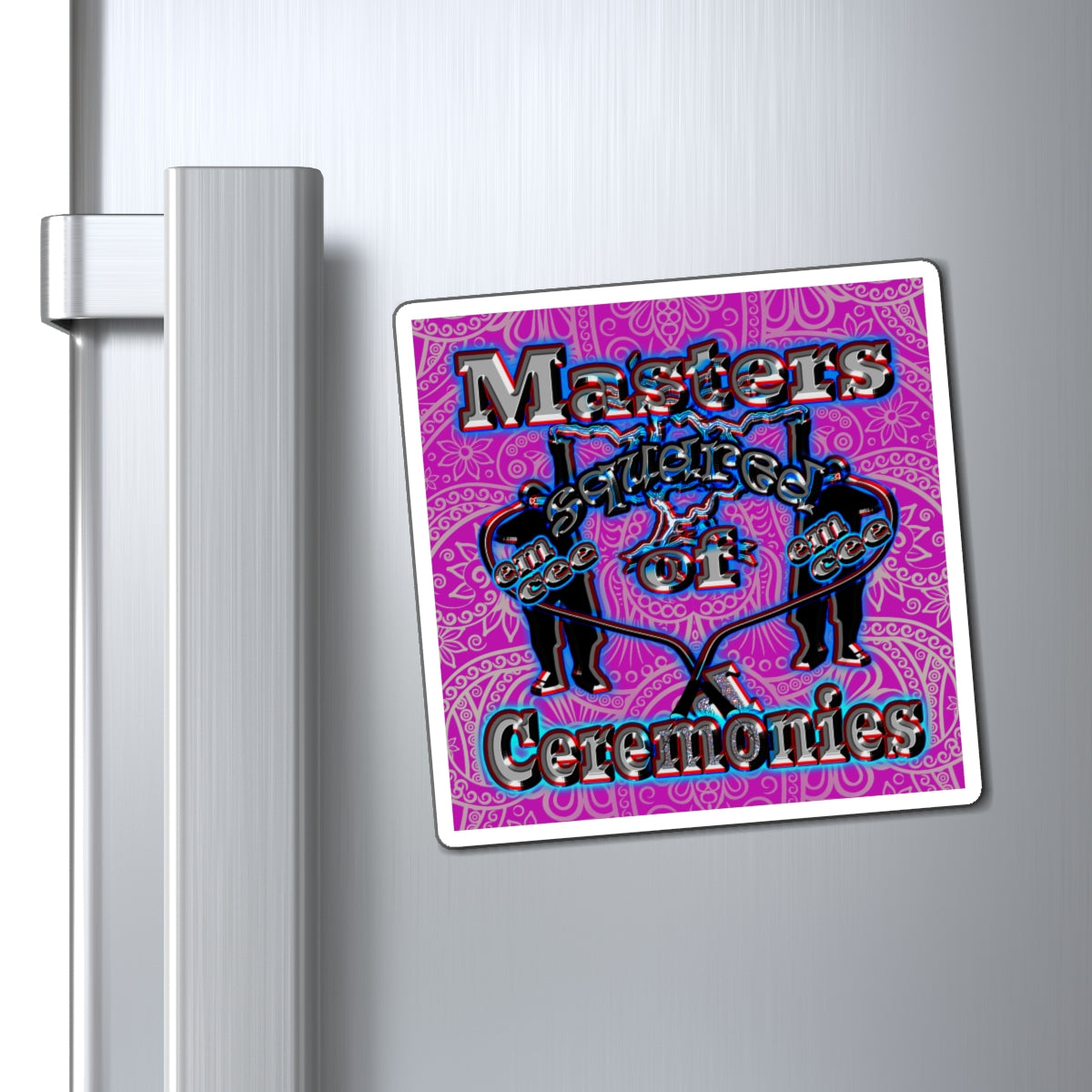 em cee squared - Magnets - (pink swirl)