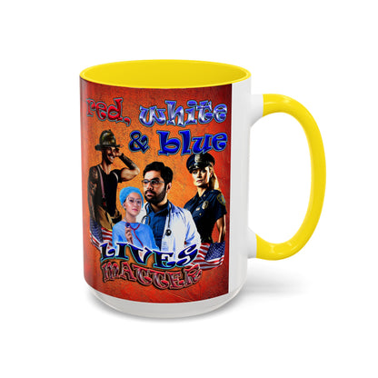 rw&b lives matter - Accent Mug (burnt orange)
