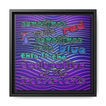 declaration of the independents - framed canvas art (purple wave)