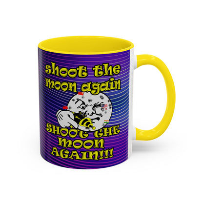 shoot the moon again - Accent Mug (purple wave)