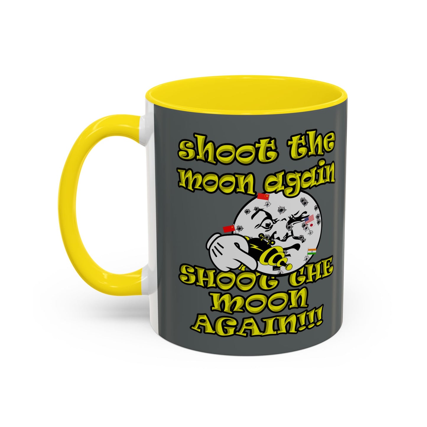shoot the moon again - Accent Mug (dark grey)