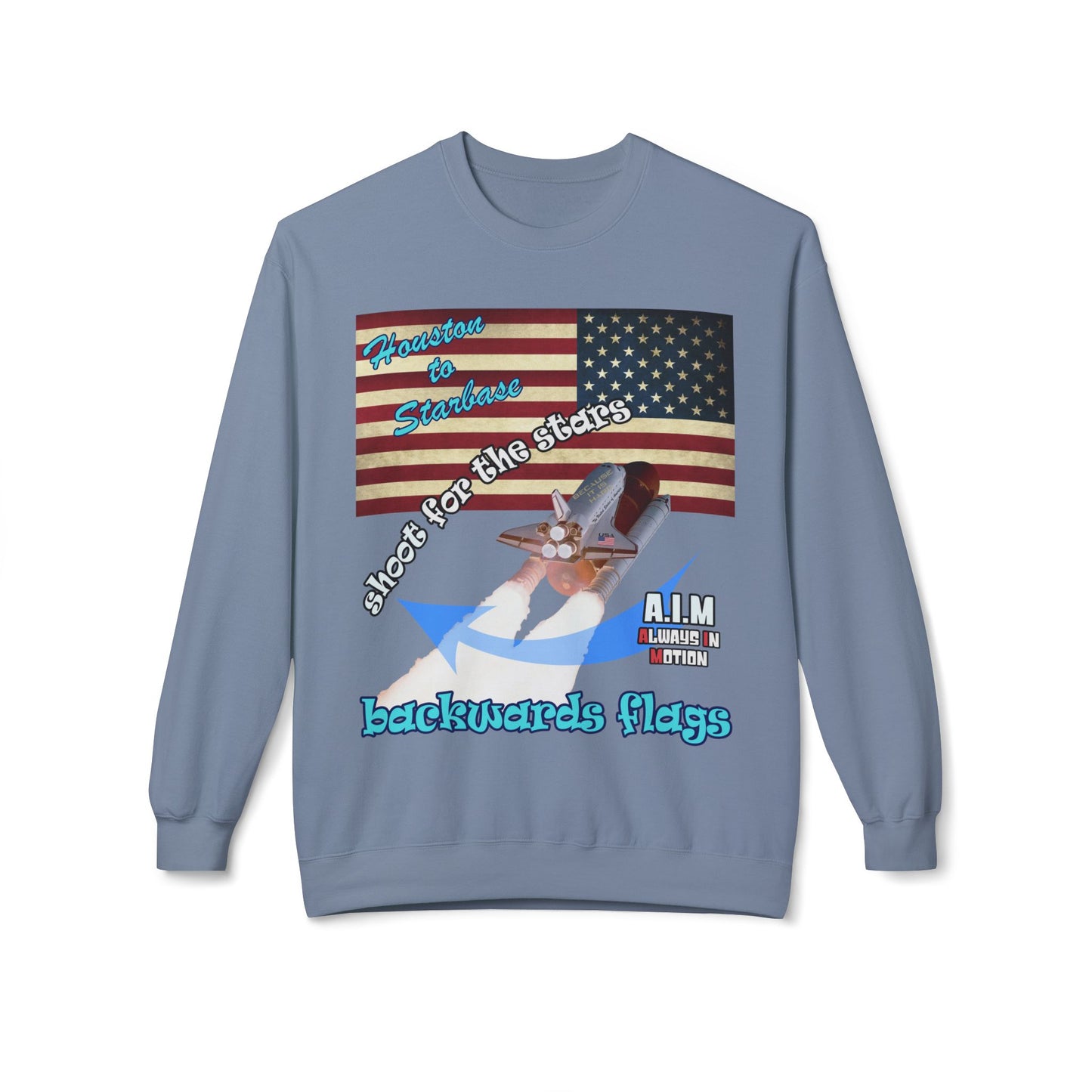 shoot for the stars - Unisex Midweight Softstyle Fleece Crewneck Sweatshirt