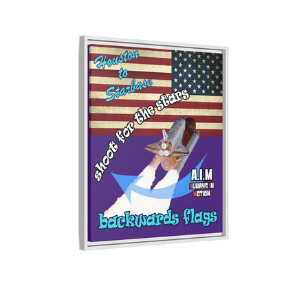 shoot for the stars - framed canvas art (purple)