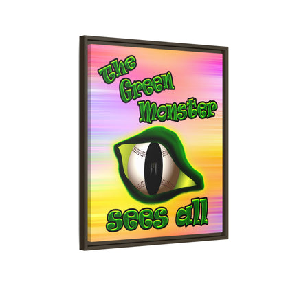 green monster - framed canvas art (color blur)