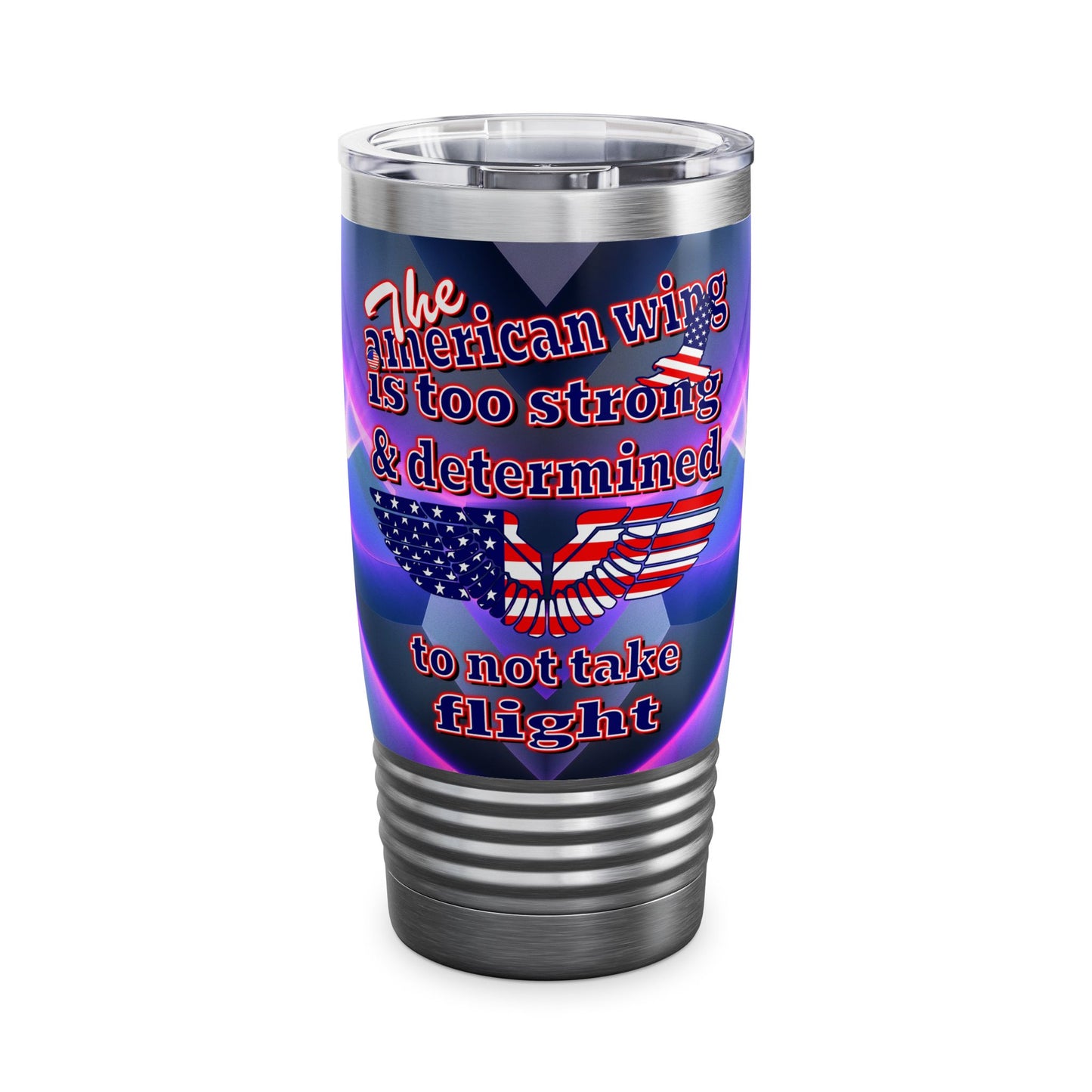 american wing - Ringneck Tumbler, 20oz (grey-pink wave)