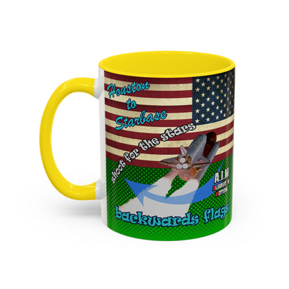 shoot for the stars - Accent Mug (logo green)