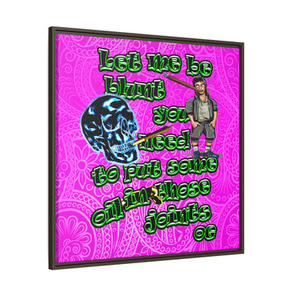 og - framed canvas art (pink swirl)