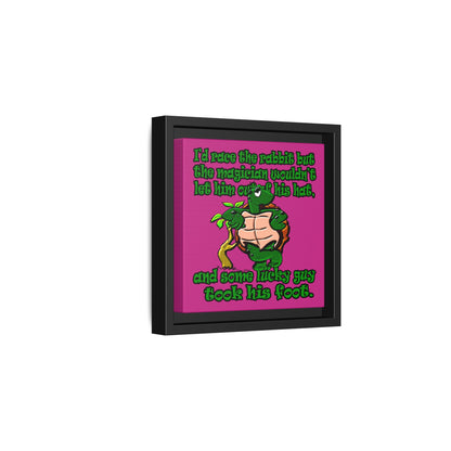 turtle race - framed canvas art (pink)