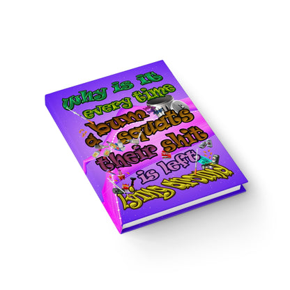 the bum's shit - journal-blank (purple-pink wave)