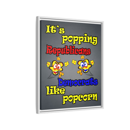 popping like popcorn - framed canvas art (grey-light grey)