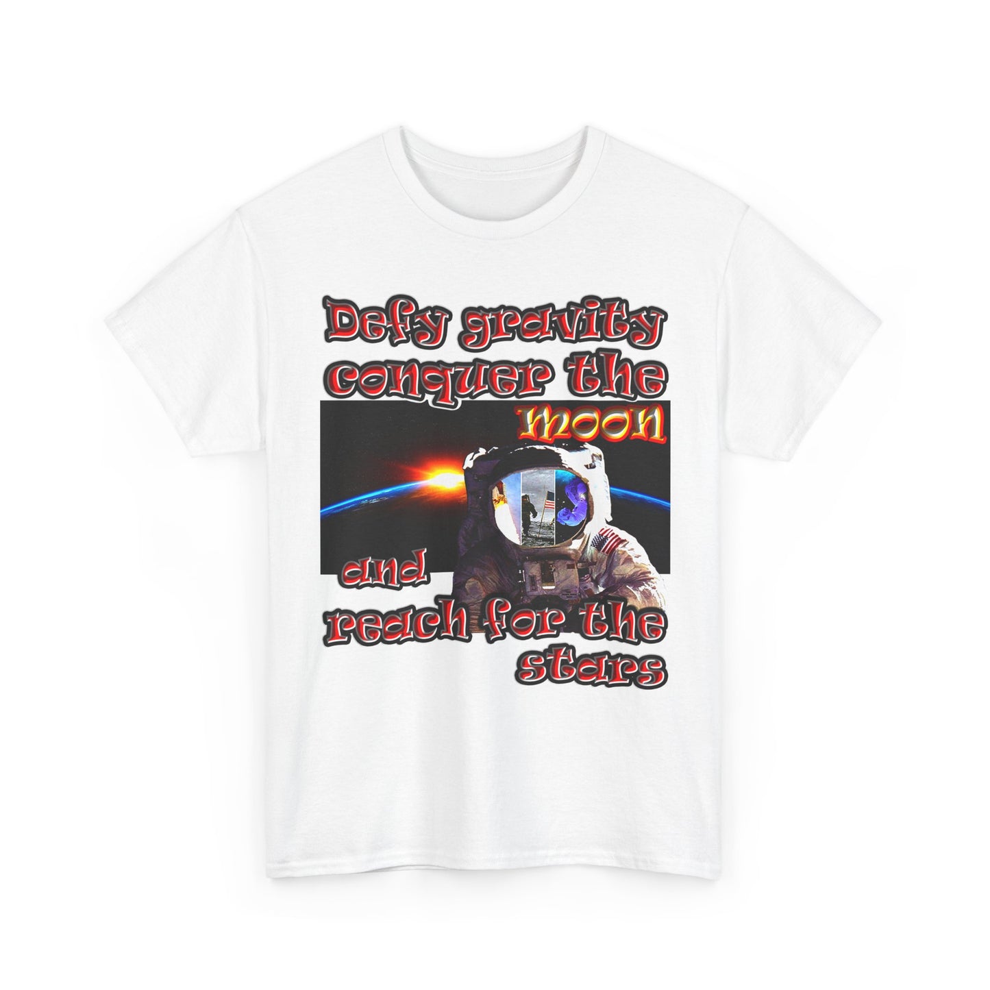 defy conquer reach - Unisex Heavy Cotton Tee