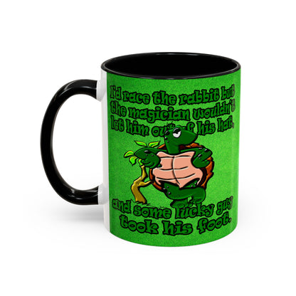 turtle race - Accent Mug (green turf)