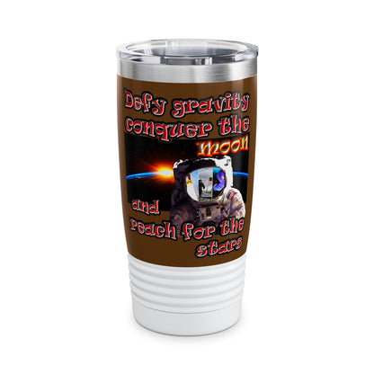 defy conquer reach - Ringneck Tumbler, 20oz (brown)