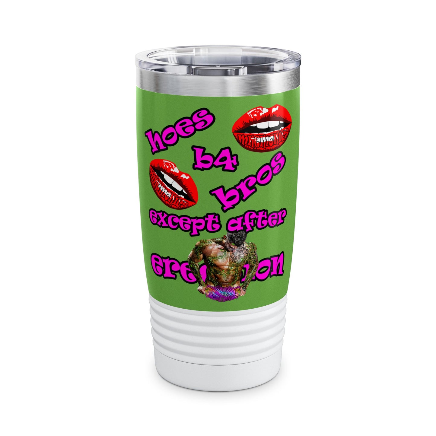 hoes b4 bros - Ringneck Tumbler, 20oz (green)