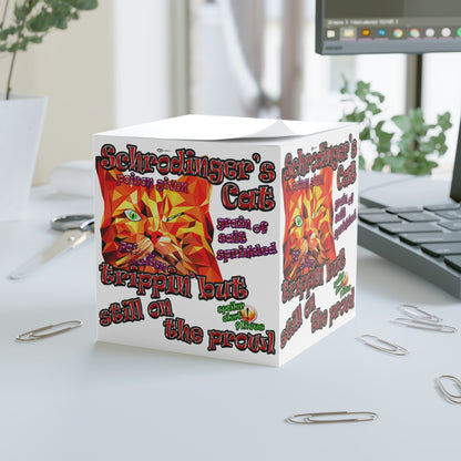 schrodinger's cat - note cube (white)