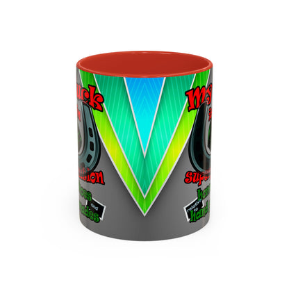 my luck - Accent Mug (rainbow split)