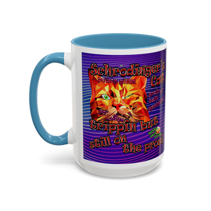 schrodinger's cat - Accent Mug (purple wave)