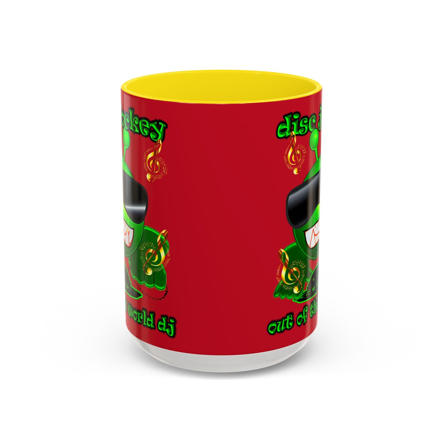 disc jockey - Accent Mug (dark red)