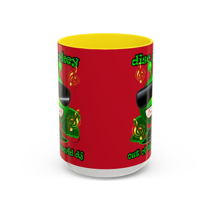 disc jockey - Accent Mug (dark red)