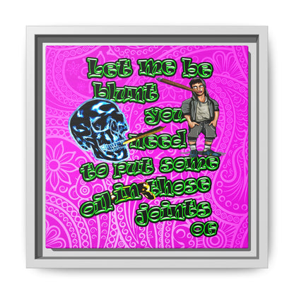 og - framed canvas art (pink swirl)