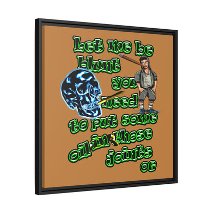 og - framed canvas art (light brown)
