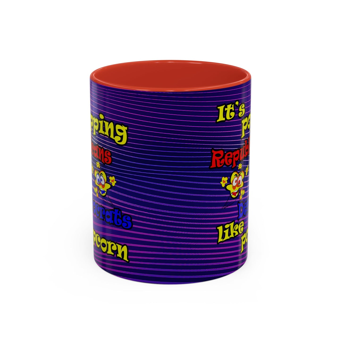 popping like popcorn - Accent Mug (purple wave)