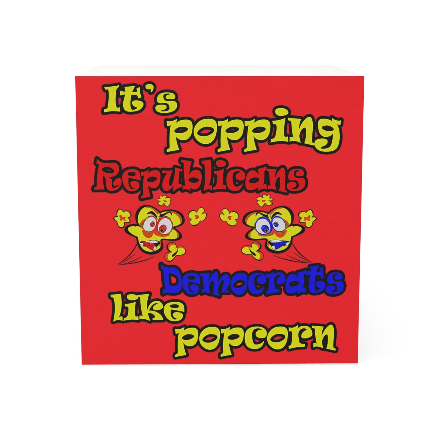popping like popcorn - note cube (red)