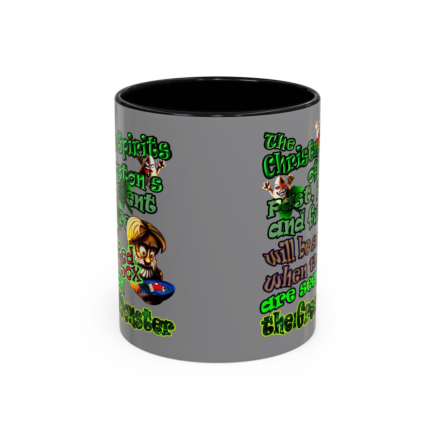 christmas spirits of boston - Accent Mug (grey)