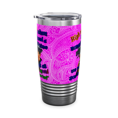 high noon - Ringneck Tumbler, 20oz (pink swirl)