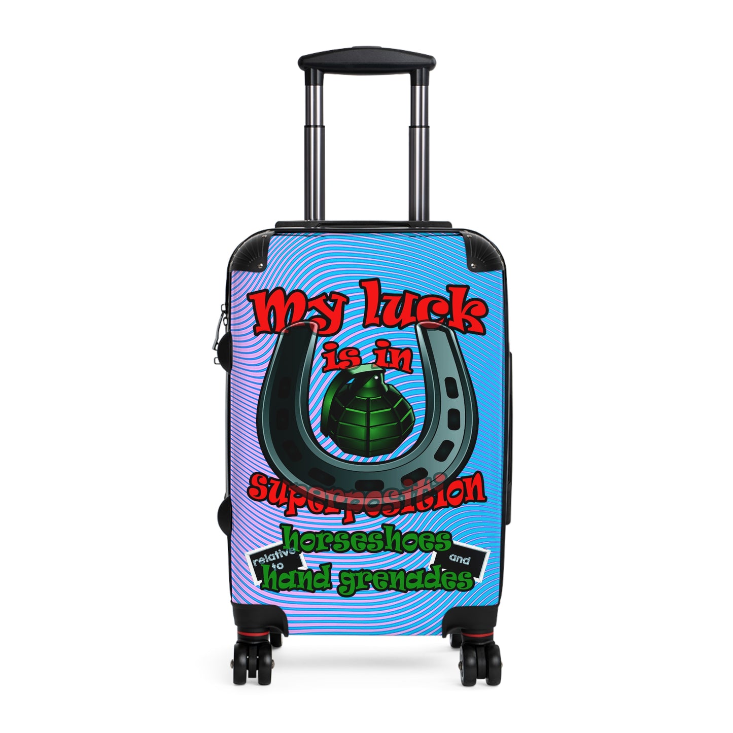 my luck - Suitcase (light blue-purple wave)