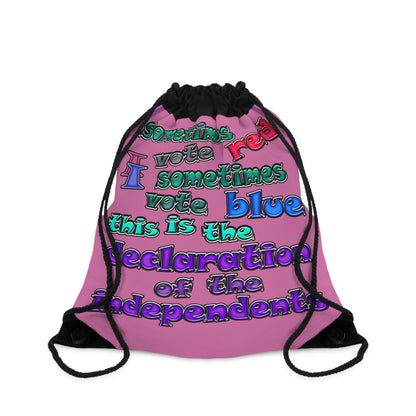 declaration of the independents - Drawstring Bag (light pink)
