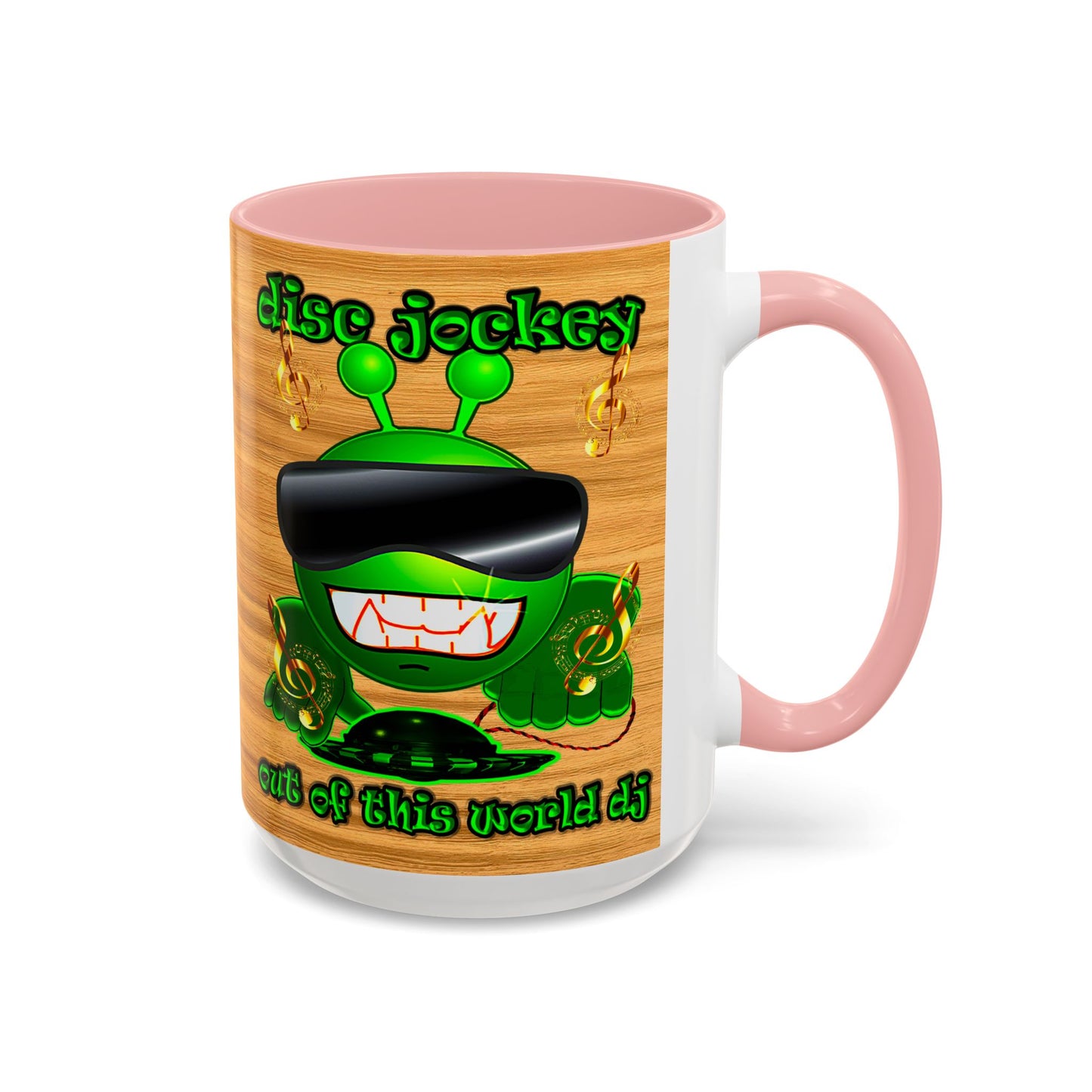 disc jockey - Accent Mug (butterscotch wood finish)