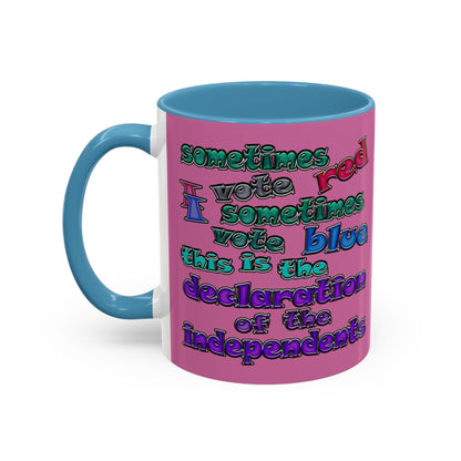 declaration of the independents - Accent Mug (light pink)