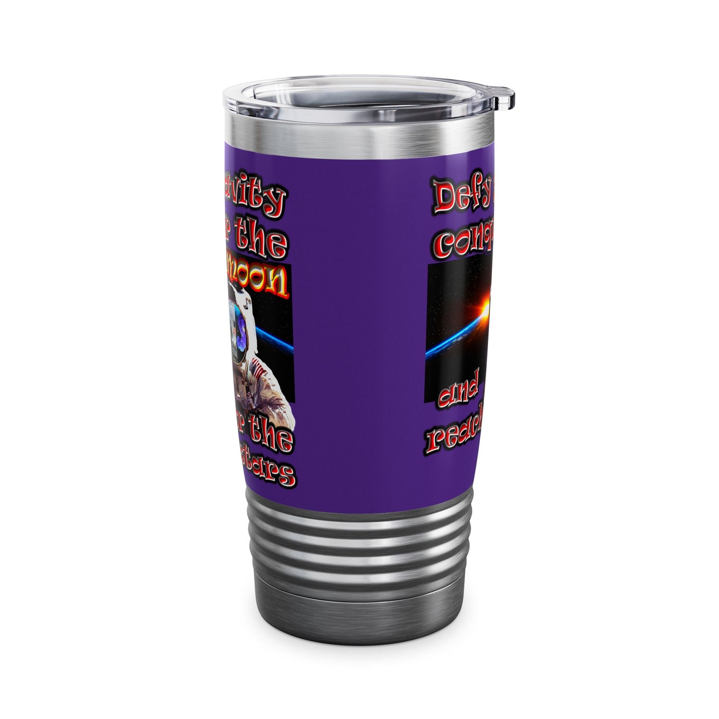 defy conquer reach - Ringneck Tumbler, 20oz (purple)