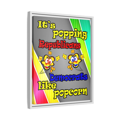 popping like popcorn - framed canvas art (rainbow split)