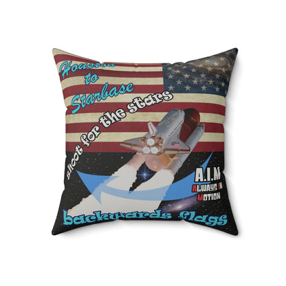 shoot for the stars - Faux Suede Square Pillow