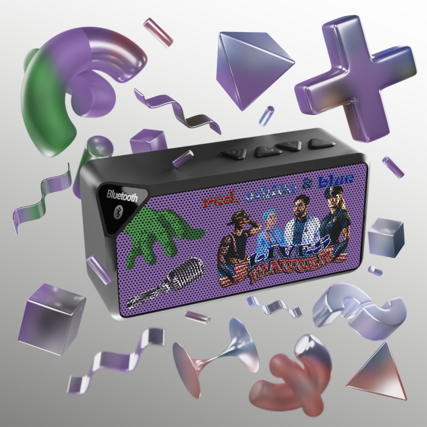 rw&b lives matter - Jabba Bluetooth Speaker (light purple)