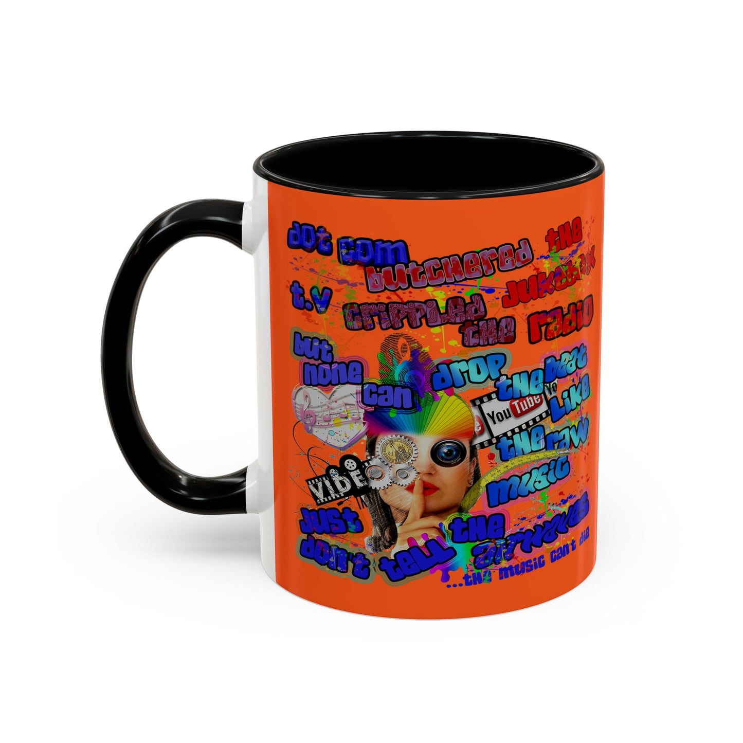 drop the beat - Accent Mug (orange)