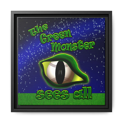 green monster - framed canvas art ('snoops' background)