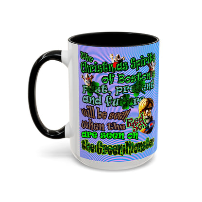 christmas spirits of boston - Accent Mug (light blue-purple wave)