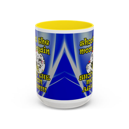 shoot the moon again - Accent Mug (blue-white wave)