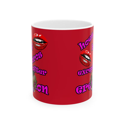 hoes b4 bros - White Mug (dark red)